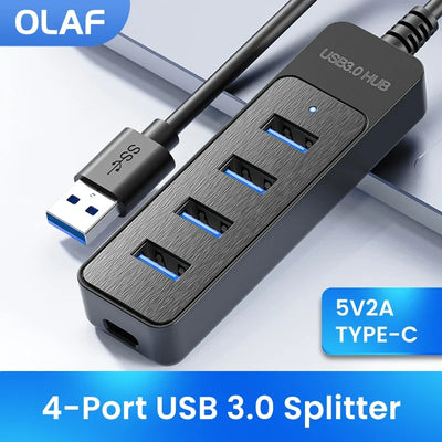 Power Adapter 4 Port Multi USB Splitter Hub